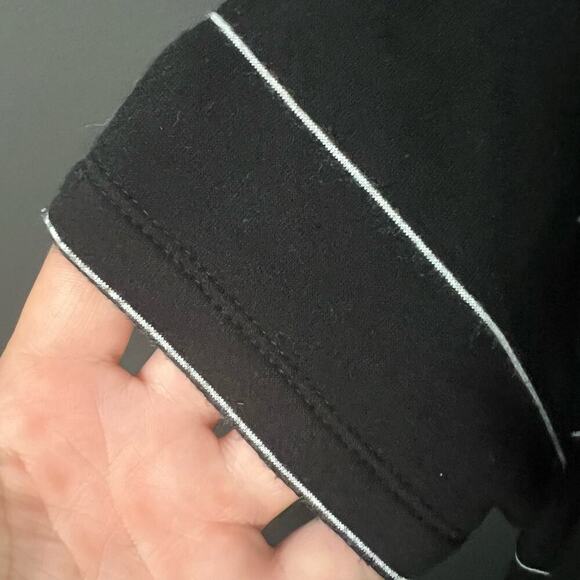 Lou & Grey Woman's Black White Signature Soft Mix Stripe Shirt Tee Dress- Size M - Picture 8 of 9